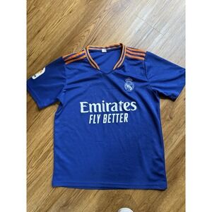 Real Madrid Soccer Jersey Blue Unbranded, See Measurement Photos